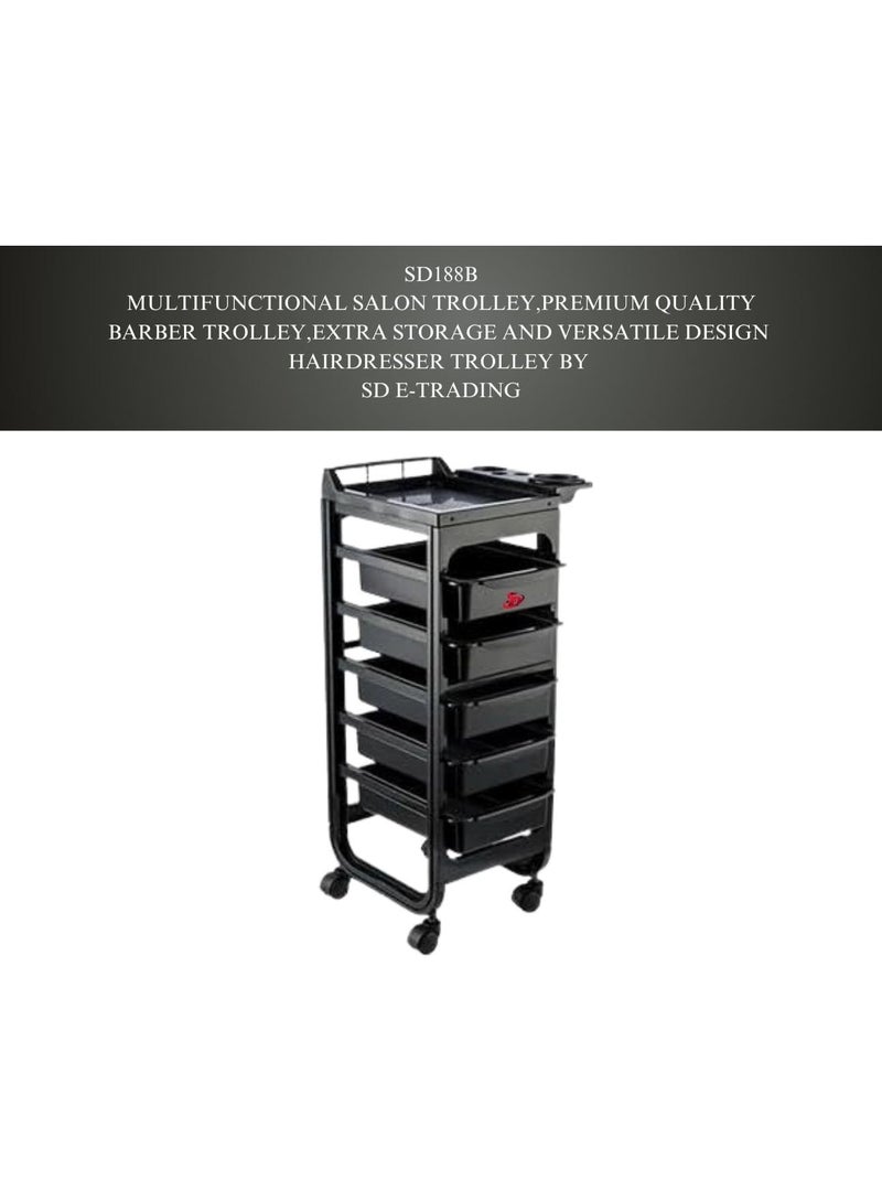 التداول الإلكتروني SD عربة صالون متعددة الوظائف، عربة حلاقة عالية الجودة، مساحة تخزين إضافية وتصميم متعدد الاستخدامات من إس دي إي تريدينج - Image 2